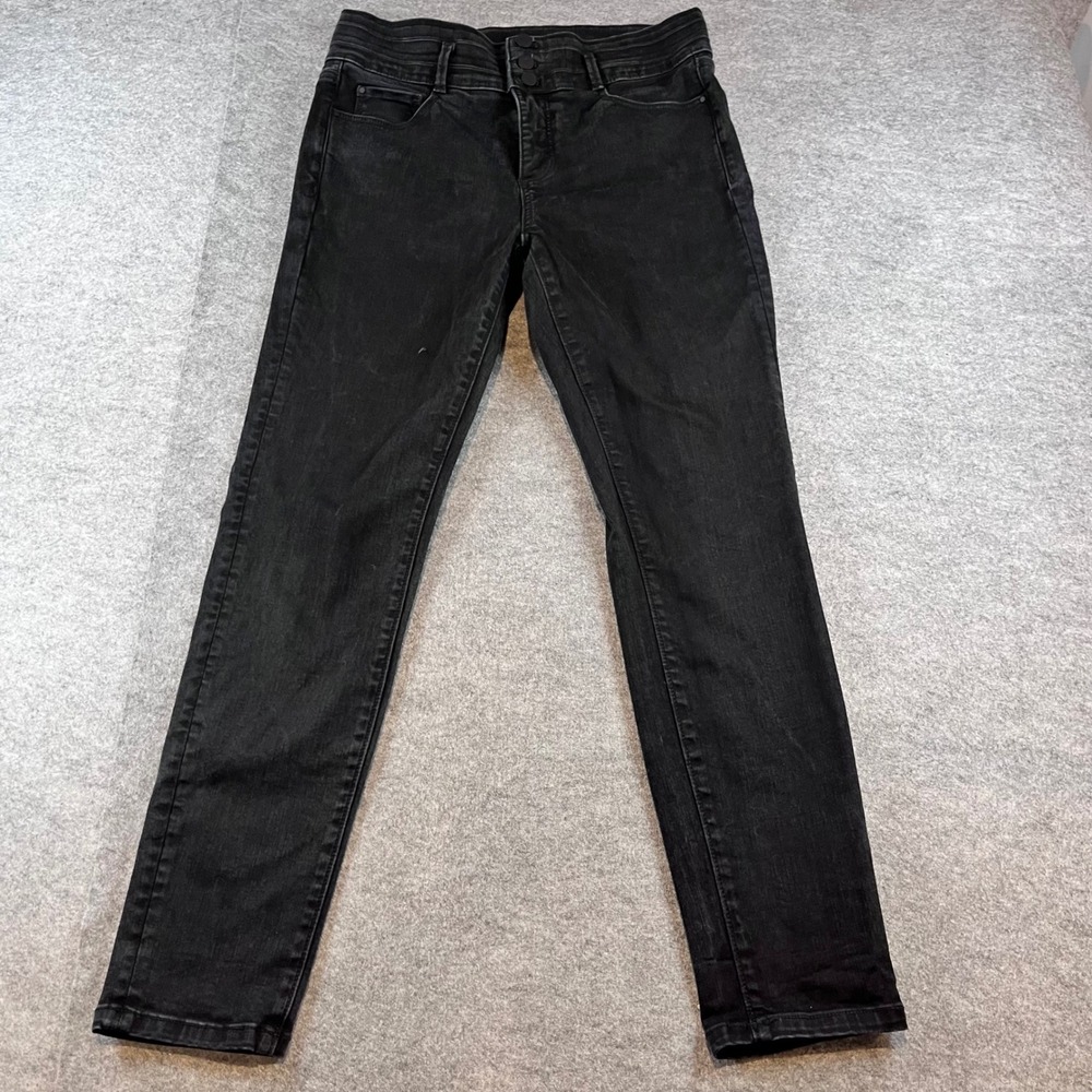 Wit & Wisdom Womens Ab-solution Skinny‎ Jeans Black Casual Denim 10 High Rise